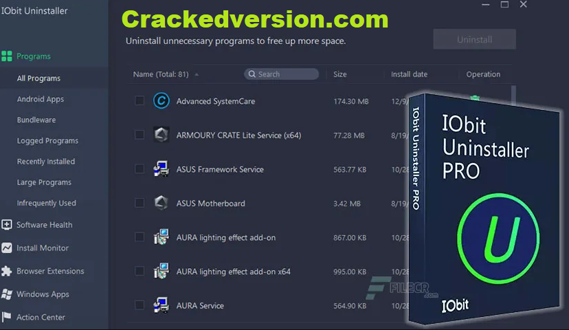 iobit uninstaller pro crack